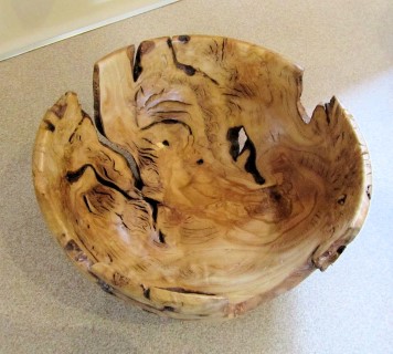 Olive tree root bowl by Dave Matson